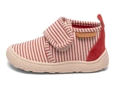 Bisgaard hjemmesko rød canvas med striber